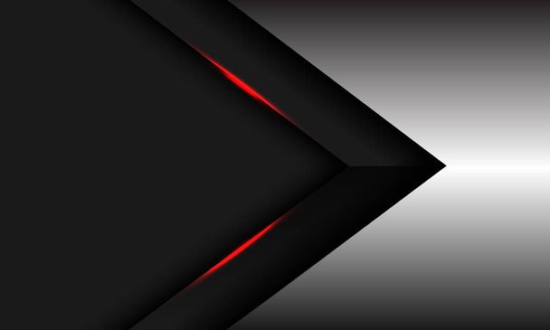 Abstrakcyjny srebrny czarny strzałka czerwony kierunek światła geometryczne z przestrzeni banku design nowoczesny futurystyczny technologia twórczy wektor - Wektor, obraz