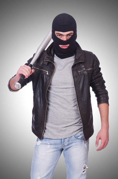 Male hooligan with bat - Photo, Image