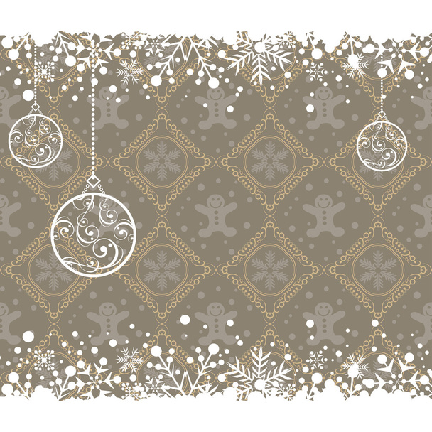 クリスマス装飾フレームです。スノーフレークの抽象的な背景. - ベクター画像