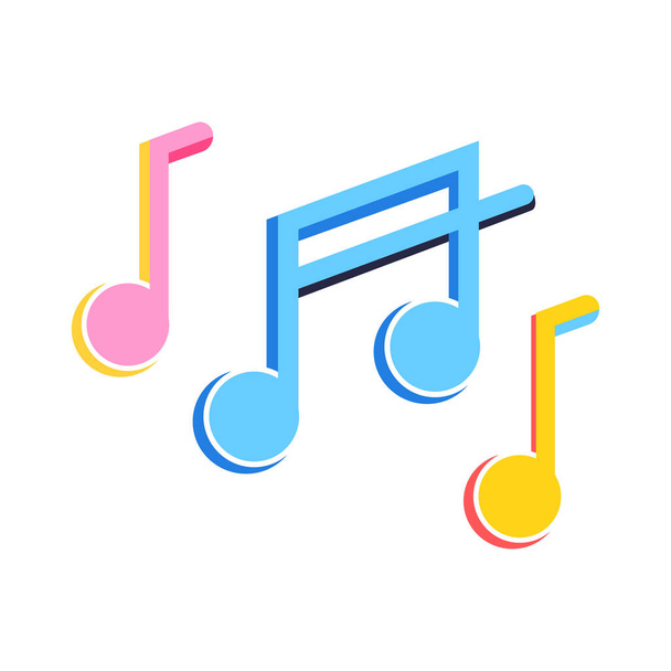 Isolated musical note icon School supply flat design Vector - Vektor, obrázek
