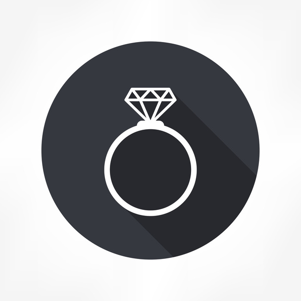 gyémánt gyűrű ikon - Vektor, kép