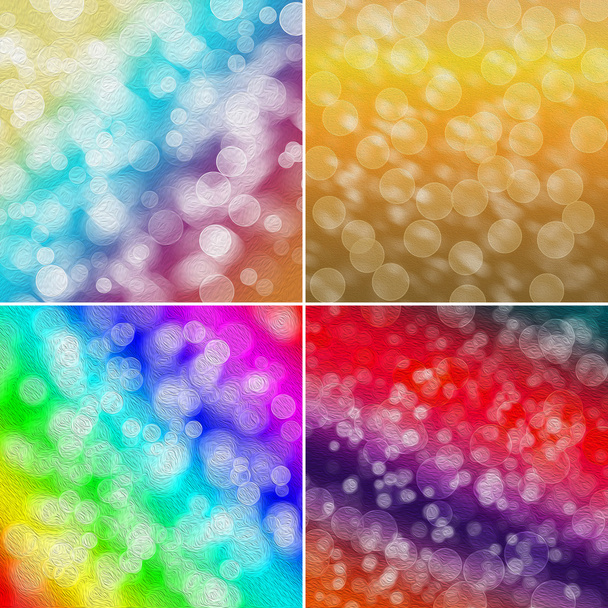set of painting backgrounds with circles details  - Fotoğraf, Görsel