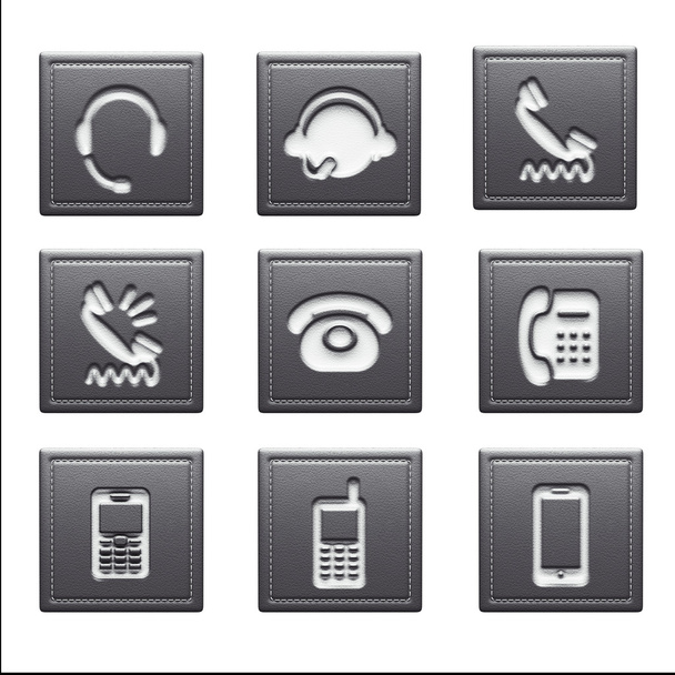 Contact Icons isolated on white - Foto, Imagem