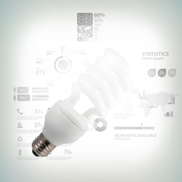 Light bulb with business success strategy plan - Vector, Image