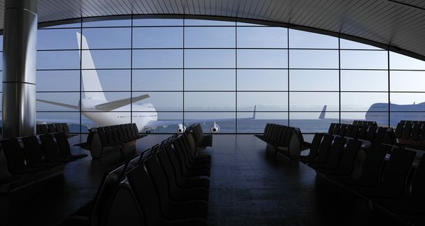 Moderno terminal passeggeri dell'aeroporto
 - Foto, immagini