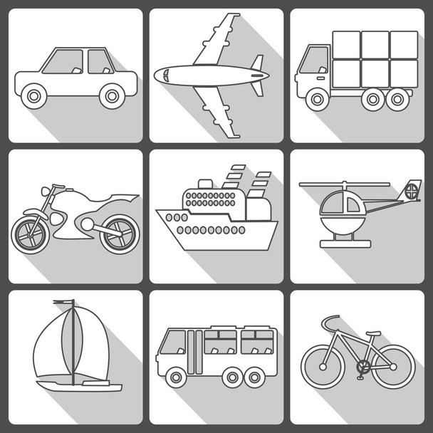 Icone di trasporto - Vettoriali, immagini