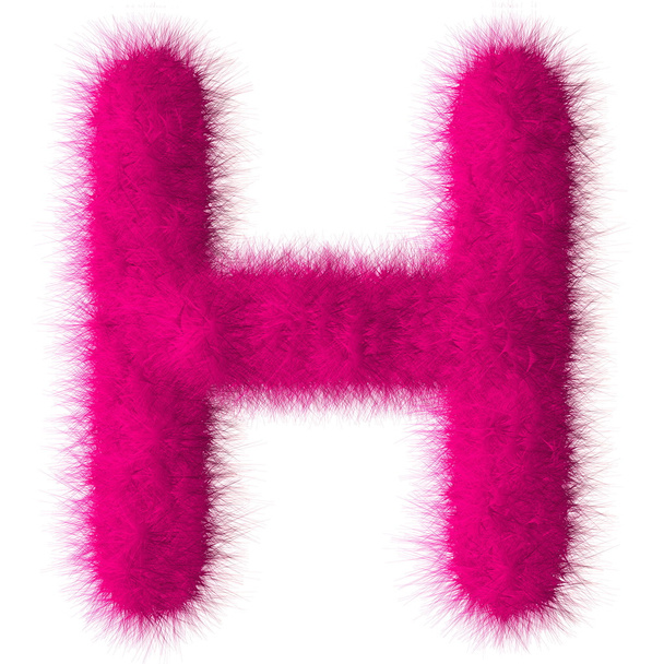 Розовый шарик буква H изолированы на белом фоне
 - Фото, изображение