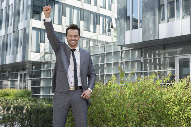 businessman with arm raised standing - Photo, Image