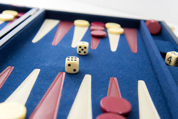 Jeux de société - backgammon en jeu
 - Photo, image