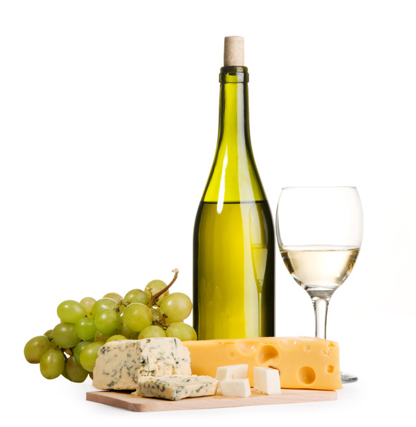 Wine and cheese still-life - Foto, imagen