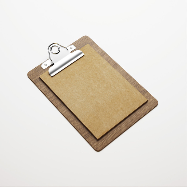 Clipboard with vintage sheet of paper - Фото, изображение