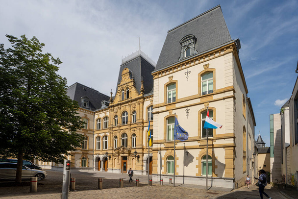 Luxembourg, May 2022. external view of the Ministry of Foreign Affairs and European Affairs building in the city center - Fotoğraf, Görsel