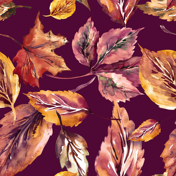Autumn Leaves Seamless Pattern - Фото, зображення