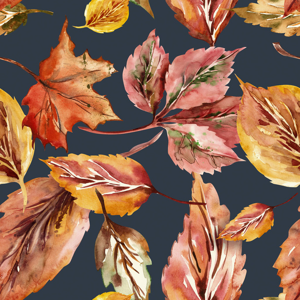 Autumn Leaves Seamless Pattern - Foto, immagini