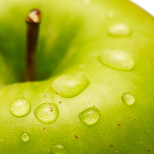 Fresh green apple macro photo - Photo, image