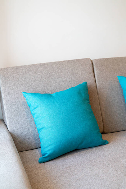 comfortable pillows decoration on sofa in living room - Фото, зображення
