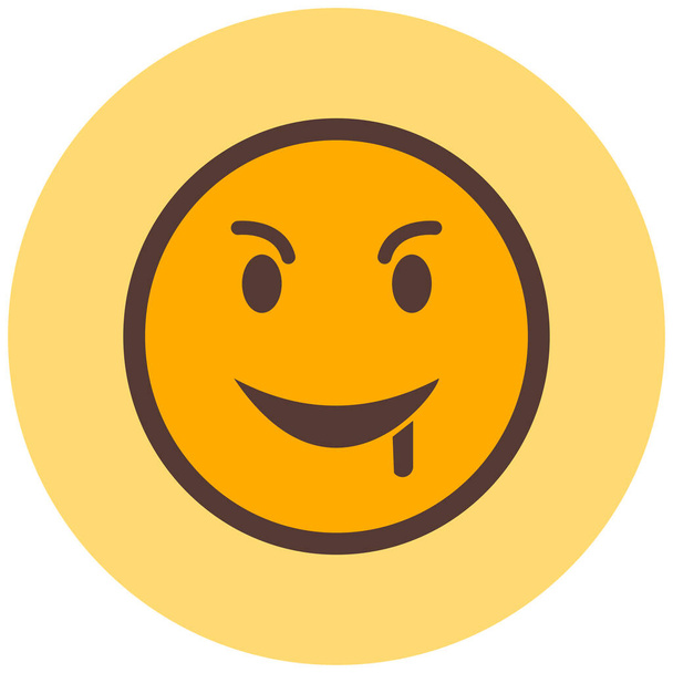 faccina sorriso emoticon vettoriale illustrazione - Vettoriali, immagini