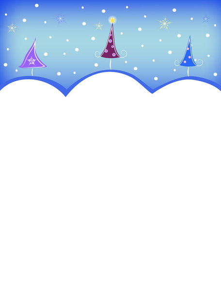 πολύχρωμο Χειμώνας ευχετήρια κάρτα - Διάνυσμα, εικόνα