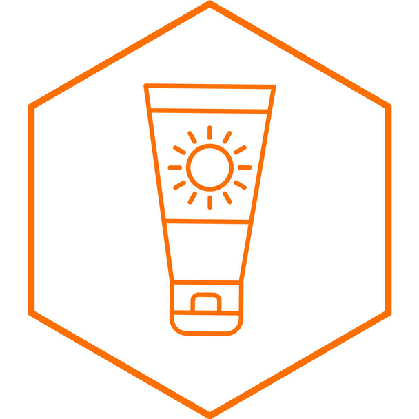 Sonnenschirmsymbol. Umrisse Illustration der Sonnenschutzmittel-Vektor-Symbole für Web - Vektor, Bild