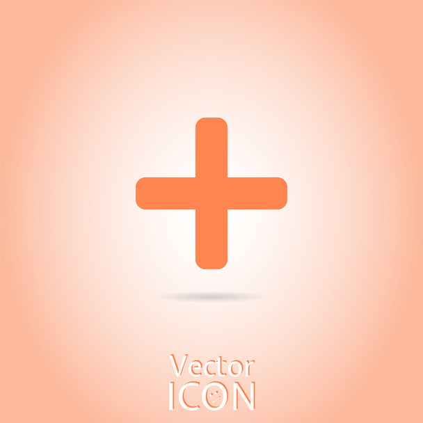 Plus Icon. Flat style - Vector, Image
