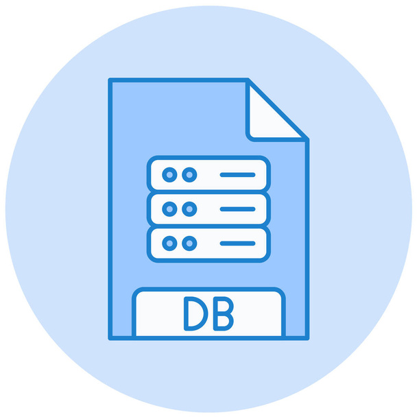 DB file format icon, vector illustration - Vector, imagen