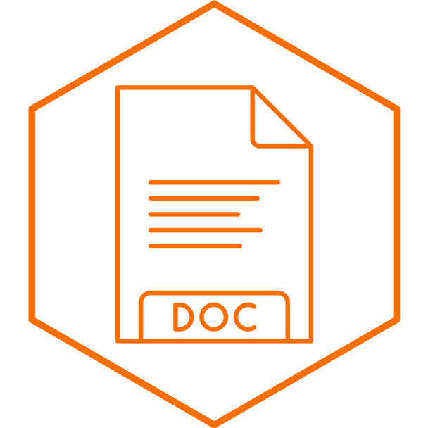DOC file simple icon, vector illustration - Vector, Image