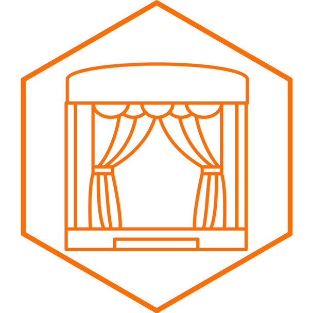icona tende. illustrazione schematica di icone vettoriali tenda per il web - Vettoriali, immagini