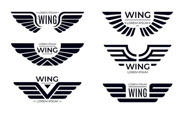 Wings badges collection, army labels for military force - Vector, Imagen