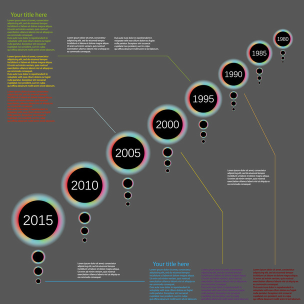 Векторная инфографическая хронология
 - Вектор,изображение