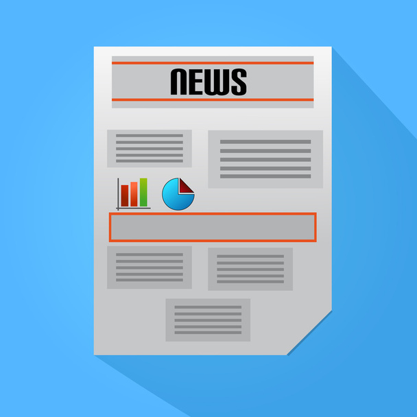Flat Icon Of Daily News - Vector, Image