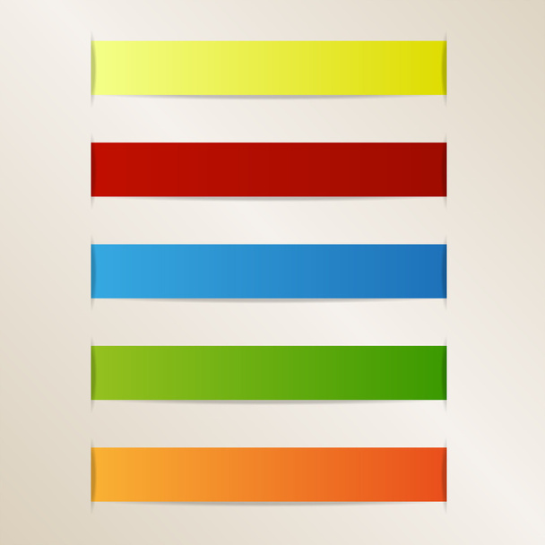 Empty color paper tags vector - Vetor, Imagem
