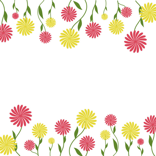 beautiful flower and floral background - Vector, Image