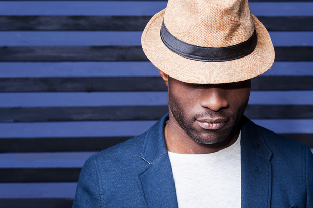Young African man in hat - Fotoğraf, Görsel