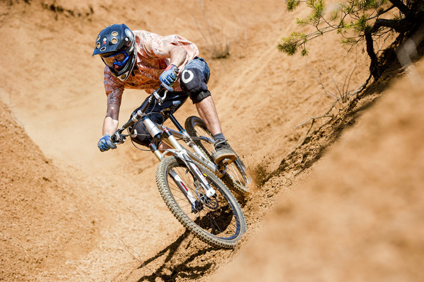 Mountainbiker Desert Bike Downhill Sand - Photo, Image