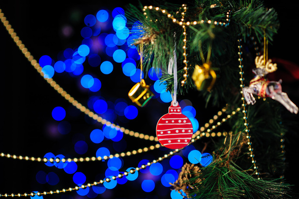 christmas decorations on bright background  - Foto, Imagen