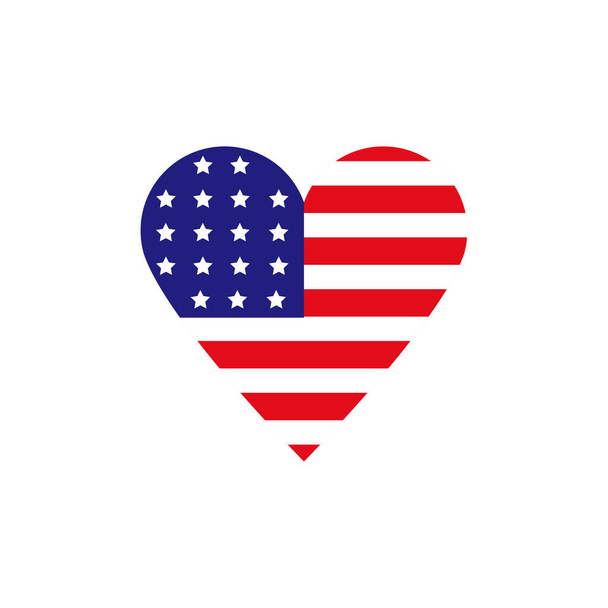 Флаг США и символ празднования Дня независимости Америки - Вектор,изображение