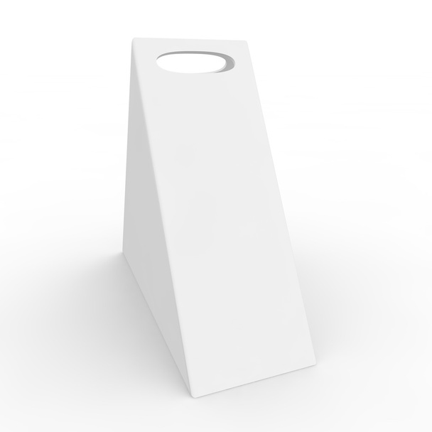 白い空白のボックスの三角形の形状 - 写真・画像