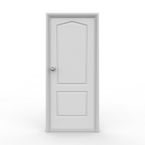 Beyaz kapalı kapı - Fotoğraf, Görsel