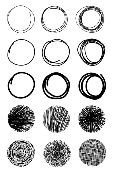 Disegnato a mano Scribble Circles.Elementi di design Eps 10
 - Vettoriali, immagini