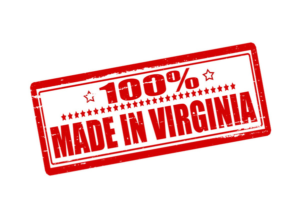 Virginia'da yapılan yüzde yüz - Vektör, Görsel