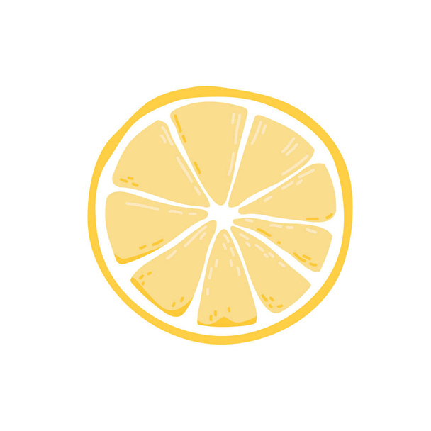 Fresh juicy lemon slice - ベクター画像