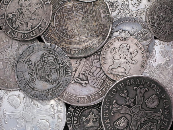 Старий срібних монет
 - Фото, зображення