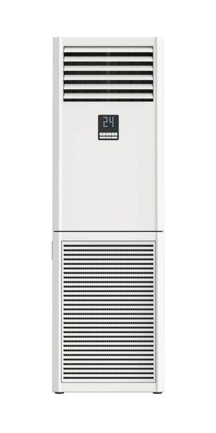 Lattialla seisova ilmastointilaite eristetty valkoisella taustalla, edessä - Valokuva, kuva