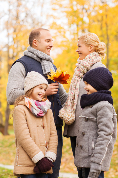 happy family in autumn park - Φωτογραφία, εικόνα