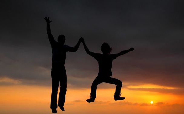 Два счастливых прыгуна
 - Фото, изображение