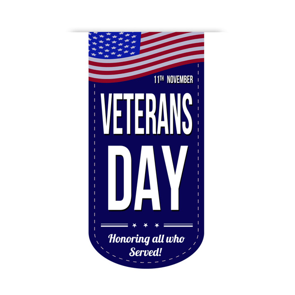 ontwerp van de banner van de veteranen dag  - Vector, afbeelding