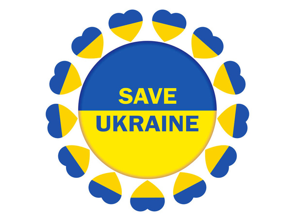Save Ukraine, Ukraine Flag Praying Concept. Vector - Vector, Imagen