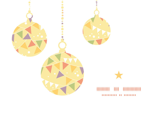 Decoraciones de fiesta vectorial banderines adornos de Navidad siluetas patrón marco tarjeta plantilla
 - Vector, Imagen