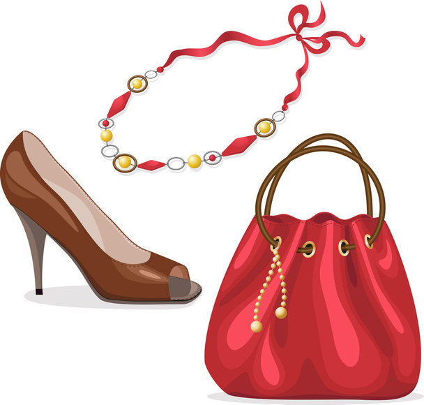 Set of woman's accessories. - Vector, Image