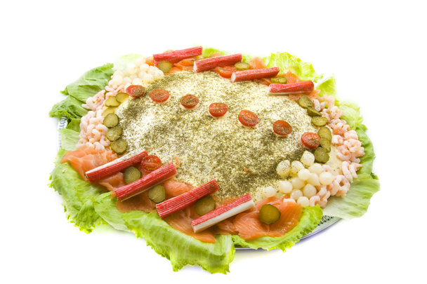 Salada de peixe
 - Foto, Imagem
